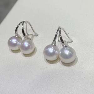 wholesale custom S925 <b>Silver</b> Hook Freshwater Pearl <b>Drop</b> <b>Earrings</b> Minimalist Single Pearl Dangle <b>Earrings</b> Jewelry for women - Product Image 2
