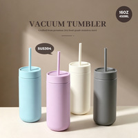 Gobelet isotherme de luxe personnalisé en acier inoxydable, anti-fuite, pour le bureau, écologique, cadeau d'affaires, avec paille réutilisable