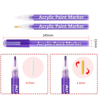 XinyiArt – stylo de peinture acrylique à pointe Fine, 12 couleurs, 0.7mm, marqueur de dessin, stylos de peinture pour métal, tissu, toile