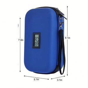 Bolsa de Almacenamiento de Insulina de Lujo Asequible, Azul, de EVA, Portátil, con Termómetro Digital y Bolsa de Hielo para Exteriores - Product Image 4