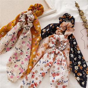 Custom 100% Polyester Vrouwen Custom Service Bloemen Bandana Scrunchie Voor Kinderen Volwassenen Haar Houden Scrunchie Bundel Voor Dames - Product Image 2
