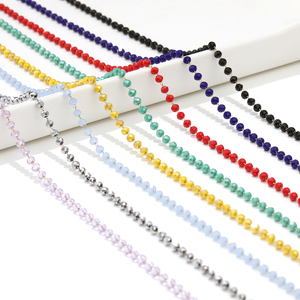 Groothandel Roestvrijstalen Vergulde Ronde Kralenketting 3Mm Glazen Kralen Kogelketting Voor Sieraden Ketting Armband Maken - Product Image 4