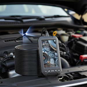 Caméra endoscopique à triple objectif avec câble lumineux de 49,2 pieds et écran de 5 pouces pour outils d'inspection de voiture - Product Image 2