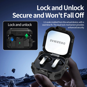 Nouvel étui pour écouteurs Samsung <span class=keywords><strong>Galaxy</strong></span> <span class=keywords><strong>Buds</strong></span> 4 <span class=keywords><strong>Pro</strong></span>/<span class=keywords><strong>Buds</strong></span> 4 avec clip de verrouillage sécurisé, coque de protection rigide antichoc pour hommes et femmes - Product Image 3