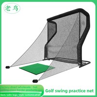 Kit combiné de filet d'entraînement de golf et simulateur d'intérieur pour le swing, en nylon, vente chaude, vente en gros usine
