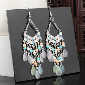 ต่างหูลูกปัดสไตล์โบฮีเมียน - Product Image 4