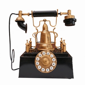 CY050 <span class=keywords><strong>Telefono</strong></span> Antico per Decorazione, Modello Classico Vintage, Artigianato in Metallo Fatto a Mano, Decorazione per la Casa - Product Image 1