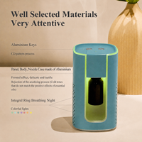 Diffuseur d'huiles essentielles ultrasonique sans eau rechargeable en aluminium, marque privée exclusive, haute qualité, vente chaude