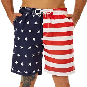 Italy Designer USA Flag All Over Print Custom Beach Shorts Men Board Short Swim Trunks