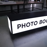 Caja de luz con logotipo personalizado de moda 2020 que cuelga en la pared para exhibición publicitaria