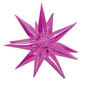Globo Decorativo Estrella Multipuntiada Color Fucsia de 67 cm, Modelo 50200, para Fiestas - Product Image 1