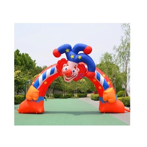 Décor d'entrée de <span class=keywords><strong>cirque</strong></span> personnalisé arc d'entrée de tête de Clown gonflable extérieur pour la fête d'halloween - Product Image 1