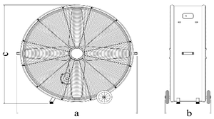 Ventilador Industrial de 48 Pulgadas, Ventilador de Tambor con Correa de Transmisión, Metálico, Eléctrico, Eficiente Energéticamente, 5 Estrellas, para Uso Comercial/Industrial GAPIDF016 (KHA-1845) - Product Image 6