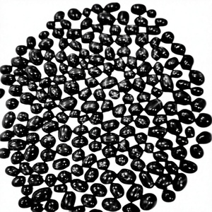 Pierre précieuse naturelle étoile noire, cabochon poli, formes variées, toutes tailles, matériaux pour la fabrication de bijoux en cristal, certifiée par un tiers FAIJAN - Product Image 1