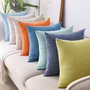 Fodera per cuscino per <span class=keywords><strong>divano</strong></span> con cuscino posteriore colorato in lino quadrato nordico 40cm per soggiorno decorativo - Product Image 5