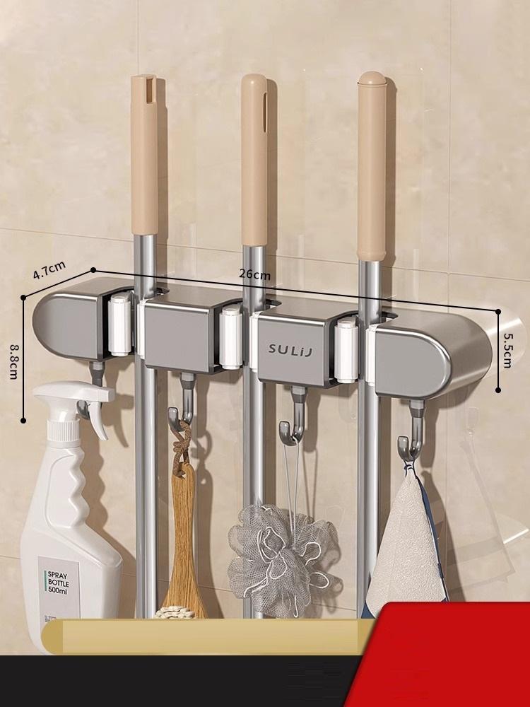 3 clips and 4 hooks - Classic gray