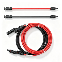 Câble d'extension solaire double tête étanche haute qualité 1000V 1500V personnalisable, fil PV en cuivre étamé avec connecteurs