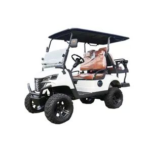 Chariot de golf électrique haute efficacité de conduite longue durée de vie de la batterie fabrication d'accessoires de voiture 4 places 3-4 2 + 2 sièges chariot de golf