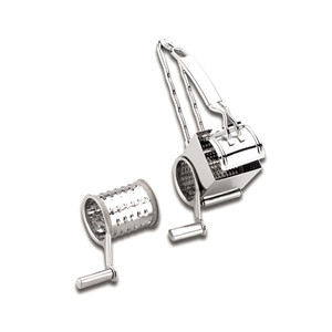 Grattugia manuale in acciaio inossidabile per verdure e frutta, utensile da cucina, funzionamento manuale, set da 2 pezzi - Product Image 1