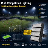 Projecteur LED d'extérieur OEM haute puissance pour stades, terrains de football et de futsal, étanche IP66, modulaire, pour mât haut