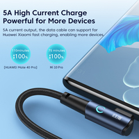 Câble de charge et de synchronisation double fonction Toocki, design coudé à 90 degrés, cordon tressé pour jouer pendant la charge