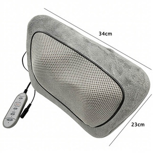 Almohada de Masaje Shiatsu para Cuello y Espalda con Calor, Control Remoto, Amasamiento 3D, para Coche/Hogar, <span class=keywords><strong>Funda</strong></span> de Felpa Suave - Product Image 5