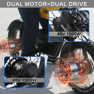 3000W 1500W * 2 motores duales bicicleta eléctrica 20*4,5 pulgadas todoterreno neumático grueso doble suspensión motocicletas Dirt Ebike EE. UU. libre de impuestos - Product Image 4