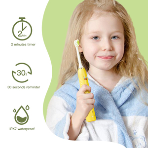 Brosse à dents électrique pour enfants, étanche IPX7, nettoyage en douceur, poils doux, légère et durable pour les enfants - Product Image 5