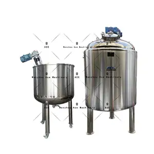 50L 1000 liter 5000L pemanas listrik uap jaket ganda dengan Agitator tangki pencampur baja tahan karat