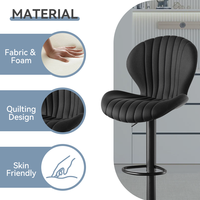 Chaise ergonomique moderne pivotante en similicuir avec éponge rebondissante, hauteur réglable, pour extérieur, salle de sport, maison, bar, salle à manger, école, hôtel, atelier