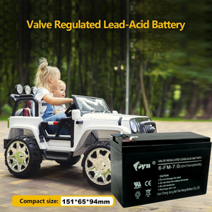 Prix d'usine – <span class=keywords><strong>Batterie</strong></span> au plomb scellée rechargeable 12 V 7 Ah sans entretien à décharge profonde pour applications solaires / voitures jouets - Product Image 1
