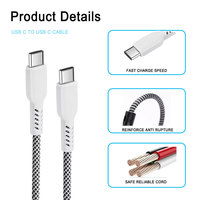 Haute qualité 3A charge rapide type-c câble USB nouveaux accessoires mobiles pour téléphone et caméra veste en PVC