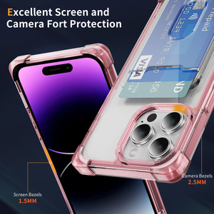 Étui de téléphone portefeuille <span class=keywords><strong>avec</strong></span> fente pour carte <span class=keywords><strong>transparente</strong></span>, <span class=keywords><strong>coque</strong></span> antichoc pour <span class=keywords><strong>iPhone</strong></span> 15 Pro 14 Plus 13 12 Mini <span class=keywords><strong>11</strong></span> Pro Max 16 E 17Air 8 XR XS - Product Image 4