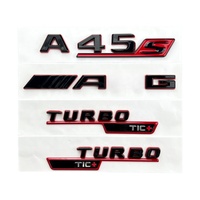 Logotipo 3D ABS para A45S A35, Adhesivo Deportivo Rojo y Negro para Maletero, Calcomanía para Puerta Lateral