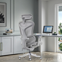 Chaise de bureau pivotante ergonomique en maille, en alliage d'aluminium, moderne, de luxe, réglable, vente en gros d'usine, certifiée classe 4