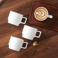 Mug à café en céramique moderne blanc de 12 oz, fabriqué en Chine, en gros, pas cher, personnalisé