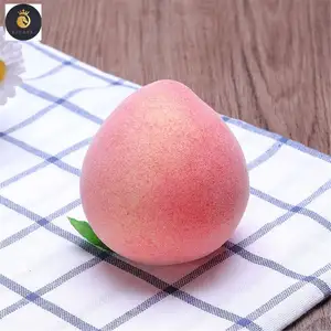 E476 Artificial Peach Large Plastic Decorative Peaches Pink Fruit Home Kitchen Decoration