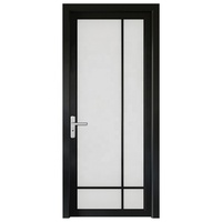 Portes de douche en verre insonorisées neuves 2023, portes de salle de bain en verre trempé givré, porte de salle de bain en aluminium, porte de toilette