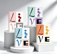 Cahier scolaire imprimé personnalisable avec motif personnalisé et option de logo personnalisé