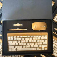 Vente en gros d'articles promotionnels de cadeau de luxe coffret cadeau d'entreprise personnalisé pour bureau d'affaires avec clé USB clavier souris