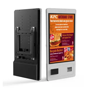 21.5 kiosque interactif tactile 27 pouces en libre-service, système de point de vente, machine d'auto-commande, kiosque de paiement pour restaurant