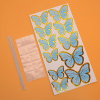 3D Bunte Papier-Schmetterlinge Set Kuchendekoration 11-teilig für Geschenkboxen Heimdekoration Hochzeit DIY Bastelbedarf