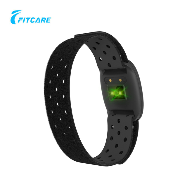 For HW702A TPE Unisex IP67 Waterproof Heart Rate Monitor Armband BLE 5.0 ANT+ 18-Hour Rechargeable Battery for Precise