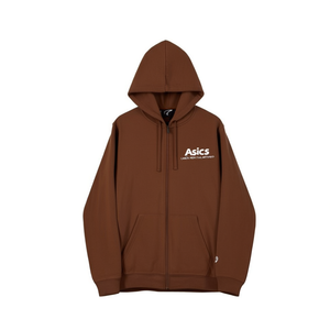 Sudadera con capucha completa para hombre Asics, color marrón, estilo moderno - Product Image 3