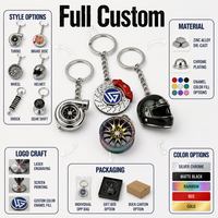 Porte-clés en alliage de zinc pour pièces automobiles, personnalisable avec logo OEM, vente en gros, turbo, frein, roue, casque, cadeau promotionnel