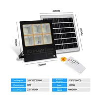 Projecteur Solaire 1000W Extérieur Étanche IP69 avec Capteur, en Verre, pour Jardin, Maison, Cour et Aménagement Paysager