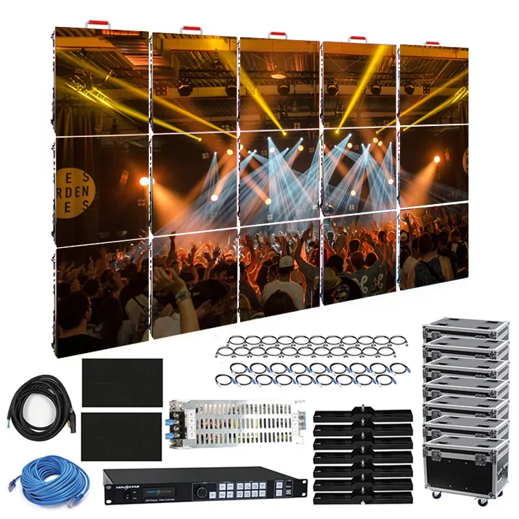 500*500/1000 P3.91 full color indoor concerto publicidade evento fundo LED vídeo painel tela aluguer LED display