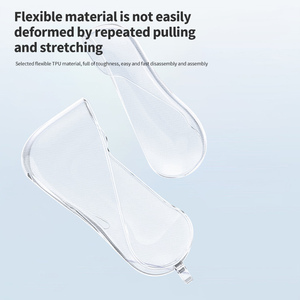 Fundas para Auriculares <span class=keywords><strong>Airpods</strong></span> 3 4 con Mosquetón, Diseño Dividido <span class=keywords><strong>de</strong></span> TPU para <span class=keywords><strong>Airpods</strong></span> Pro2 3, Funda Protectora Transparente para Auriculares - Product Image 6