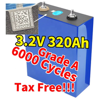 Cellule de batterie LiFePO4 Catl 3.2V 310Ah 320Ah de qualité A, prismatique, lithium-ion, pour système de stockage d'énergie solaire, camping-car, bricolage et usage domestique
