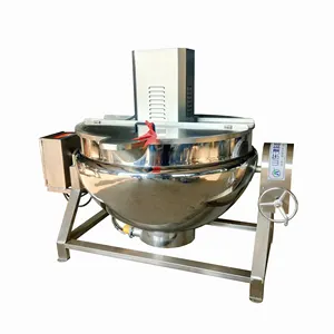 steam jacketed kettle with agitator cooking mixer machine chili sauce